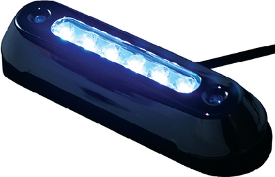 T-H MARINE LED-SM7815-B-DP LED SS BEZEL OVAL LIGHT UW BLU